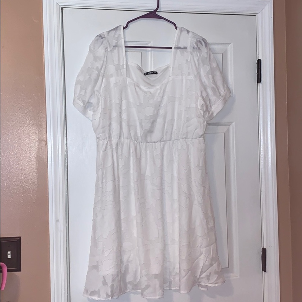 White floral dress